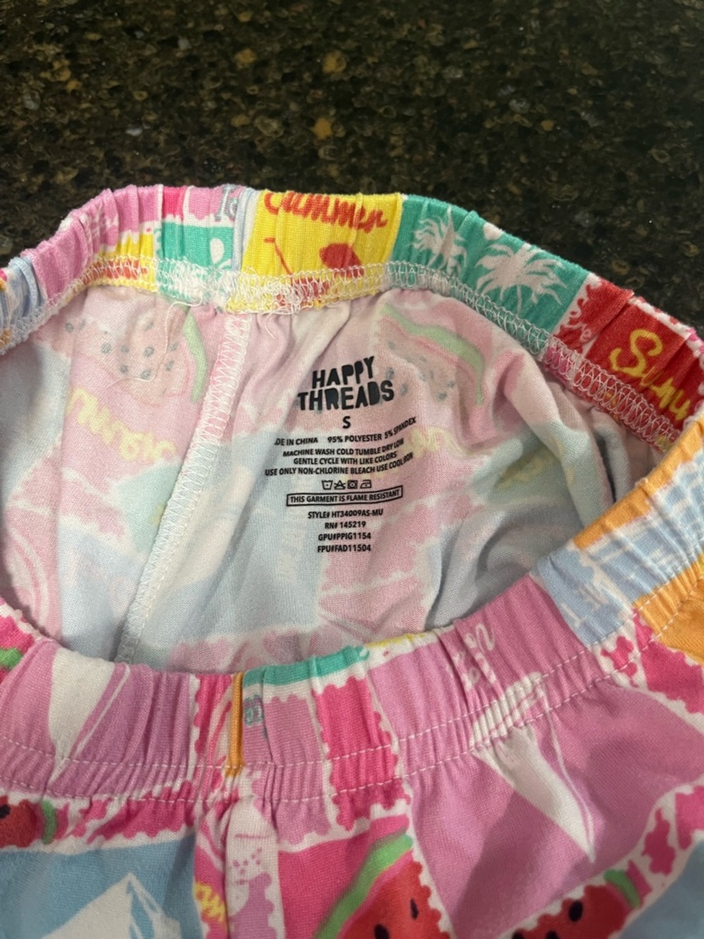 Happy Threads SET Pink Summer Fun Short Sleeve & Shorts Pajamas Little Girls - Picture 6 of 8